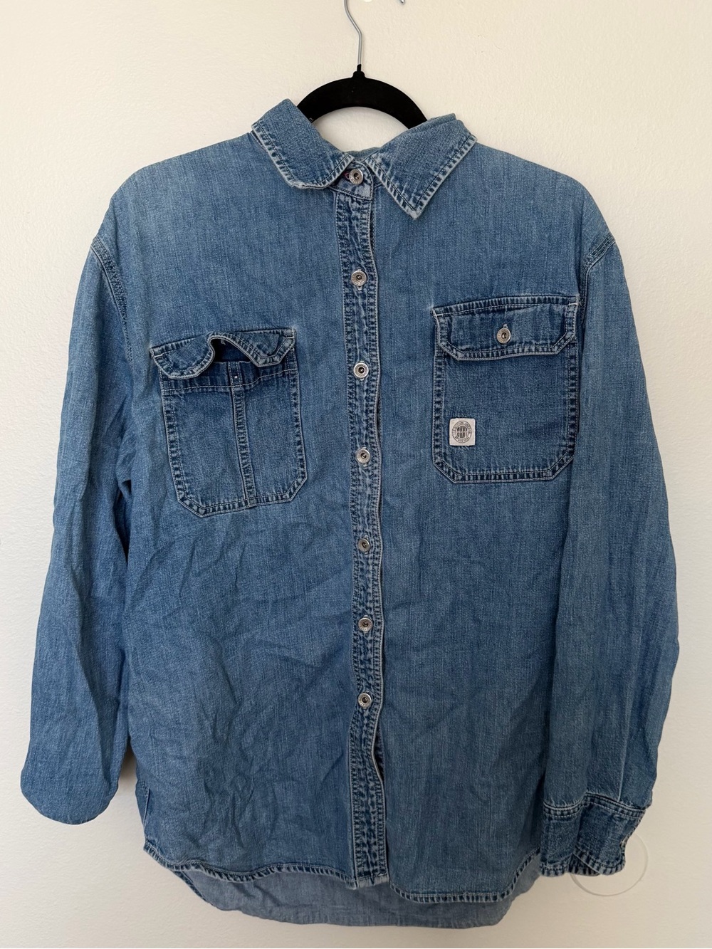 Dkny Denim Button-Up Shirt Jacket - Blue